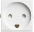 STIKKONTAKT +S HVID 2-POL + JORD 1M